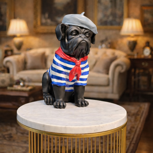 Luxury Blue Dog Sailor Decor Figurine | EnamorarDecor