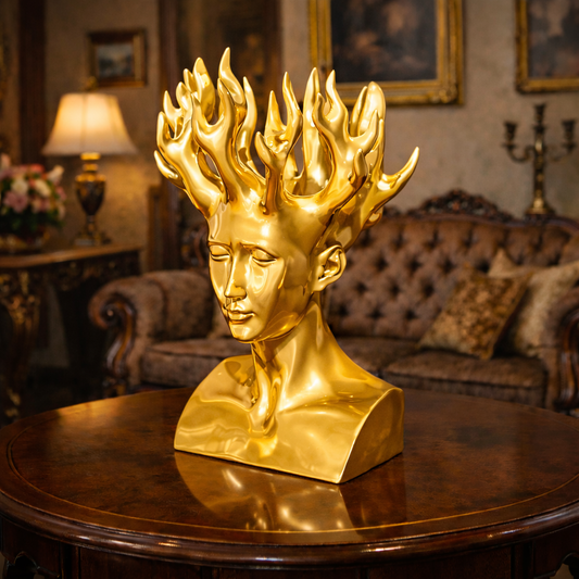 Luxury Golden Blooming Beauty Decor Sculpture | EnamorarDecor