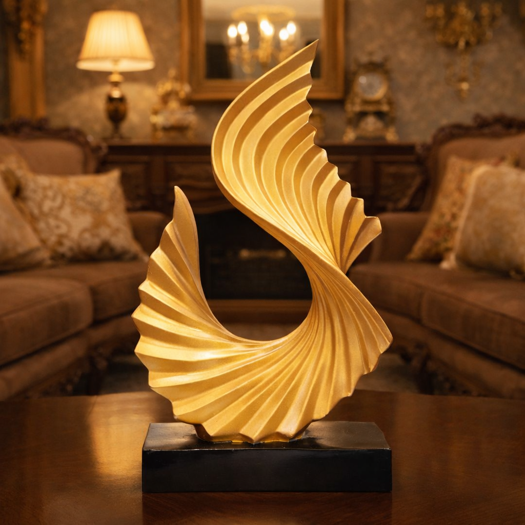 Luxury Golden Twisted Tale Showpiece | EnamorarDecor