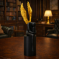 Golden Wings Black Angel Sculpture | EnamorarDecor