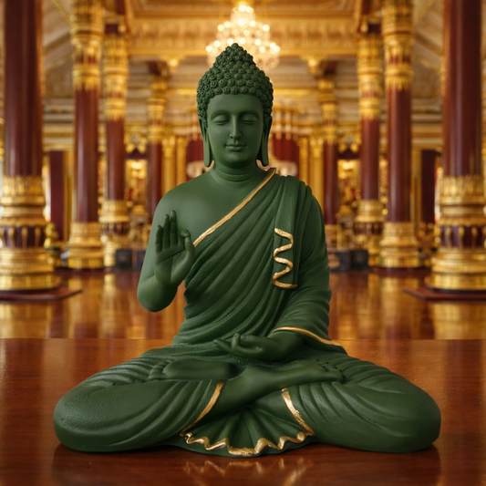 Luxury Big Olive Green Buddha Statue | EnamorarDecor