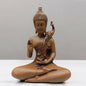 Brown Color Buddha with Peacock on Shoulder Statue | EnamorarDecor