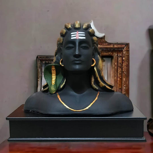 Black Adiyogi Statue (Idol of Shiva) | EnamorarDecor