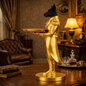 Luxury Golden Wolf Decor with Tray Statue | EnamorarDecor