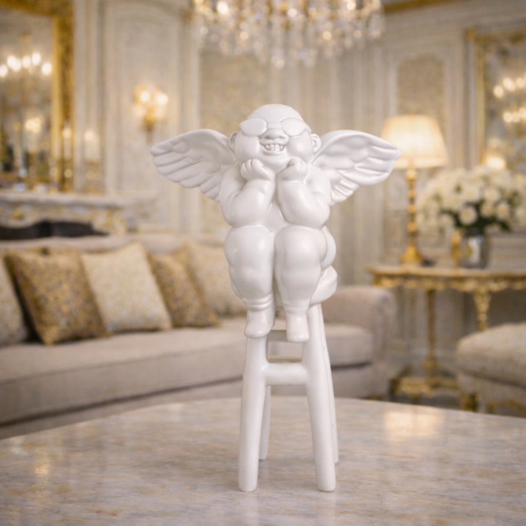 Luxury White Ladder Angel Showpiece | EnamorarDecor