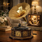 Vintage Brass Gramophone Decor | EnamorarDecor