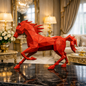Luxury Red Running Hercules Ferrari Horse | EnamorarDecor