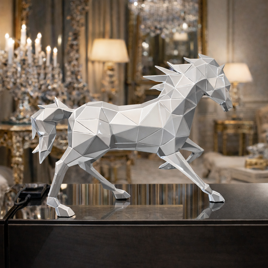 Luxury Silver Running Hercules Ferrari Horse | EnamorarDecor