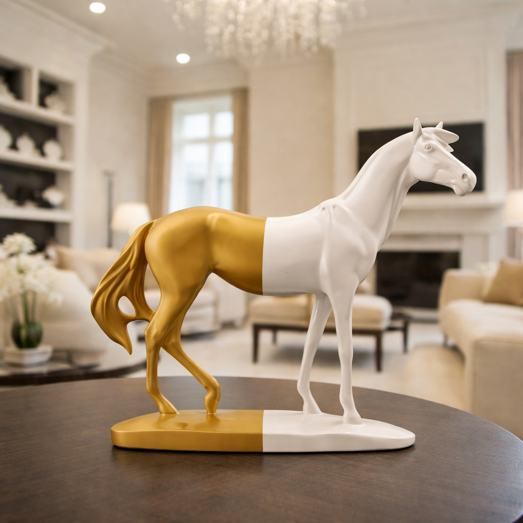 Ace of Spade White Luxury Horse Decor | EnamorarDecor