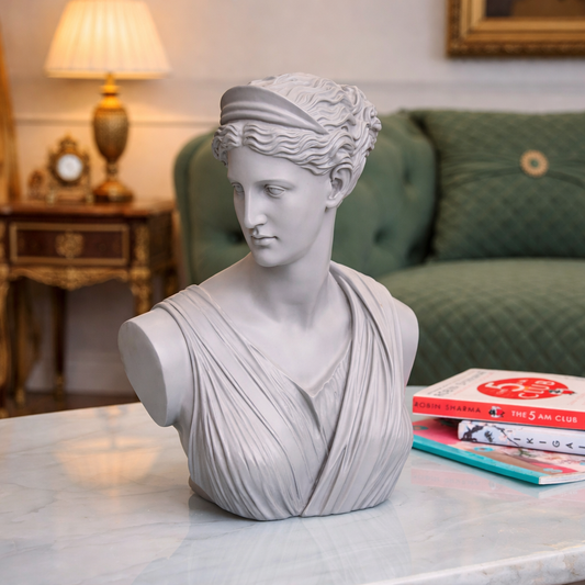 Luxury Grey Greek Lady Bust | EnamorarDecor