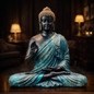 Luxury Big Black & Blue Buddha Statue | EnamorarDecor