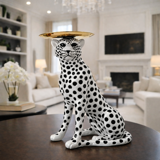 Luxury Big Snow Cheetah Statement Decor | EnamorarDecor