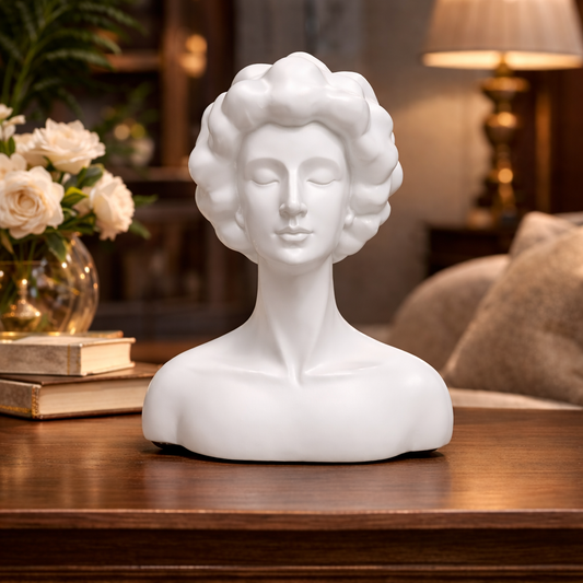 Luxury White Cloud Lady Sculpture Decor | EnamorarDecor
