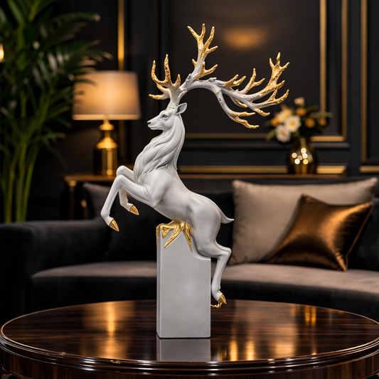 Luxury Grey Deer Grandeur Showpiece | EnamorarDecor