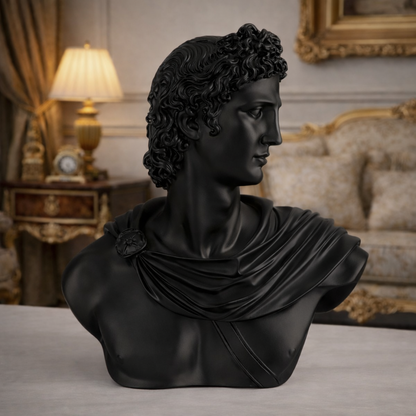 Luxury Black Greek Prince Apollo (David) Sculpture | EnamorarDecor