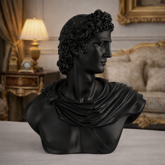 Luxury Black Greek Prince Apollo (David) Sculpture | EnamorarDecor