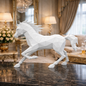 Luxury White Running Hercules Ferrari Horse | EnamorarDecor