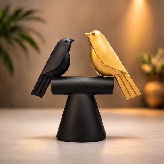 Luxury Black & Gold Bird Nest Decor | EnamorarDecor