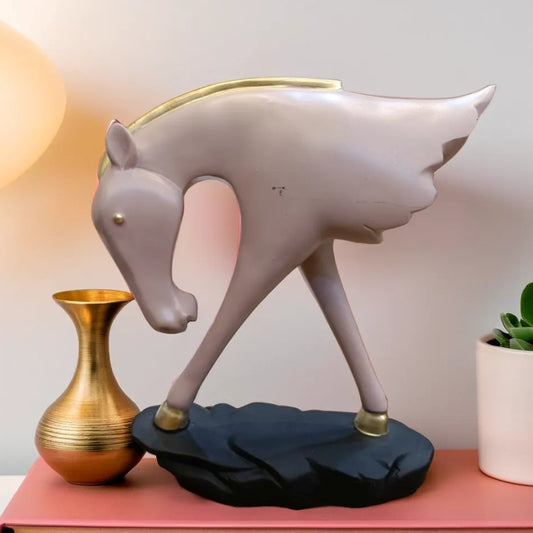 Pink Color Half Horse Resin Statue | EnamorarDecor