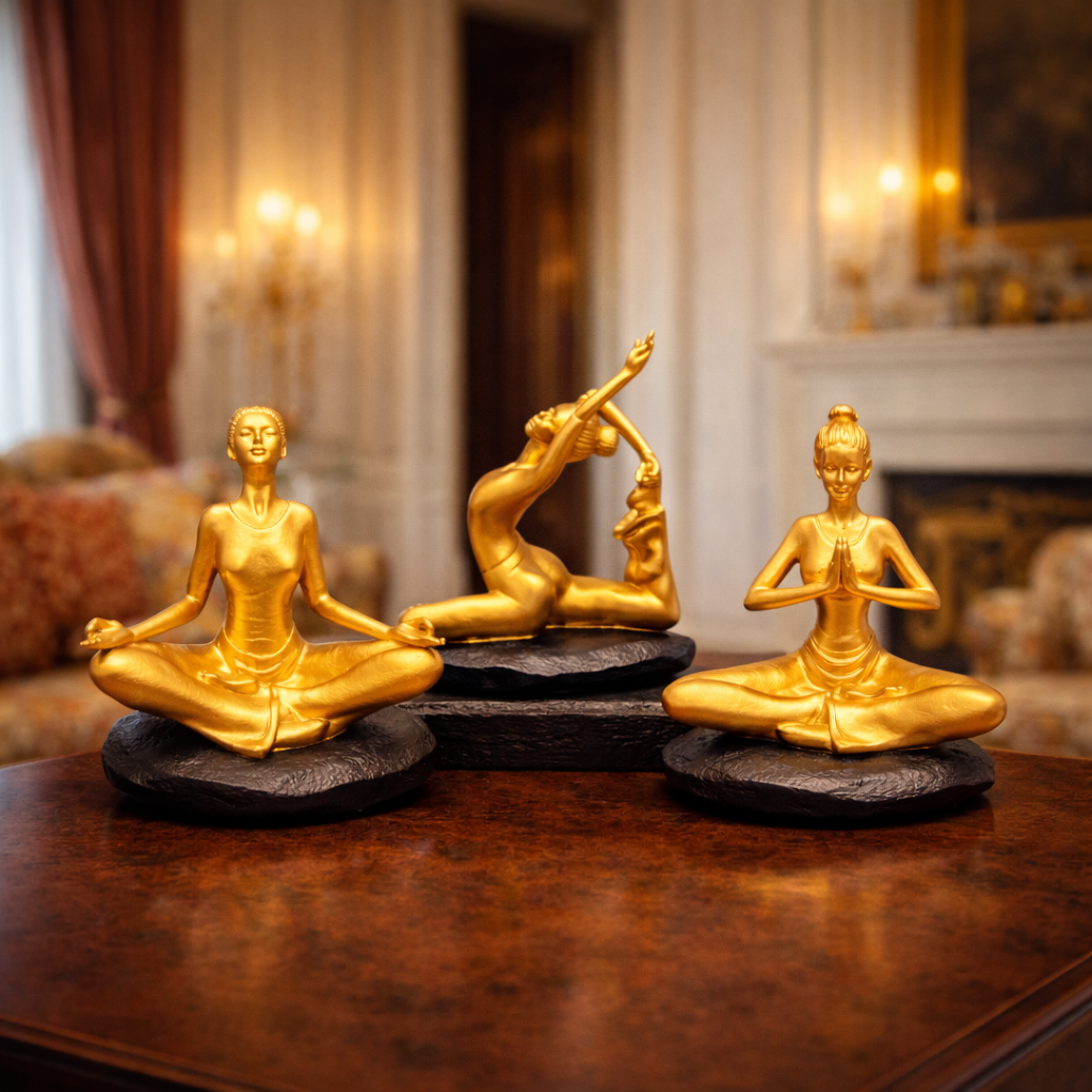 Luxury Golden Yoga Ladies Decor Set | EnamorarDecor