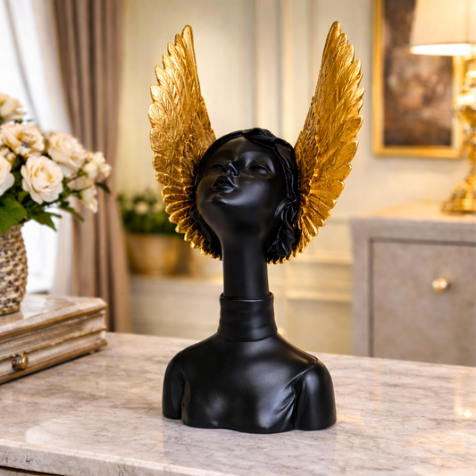 Black Wing Lady Luxury Decor Bust | EnamorarDecor