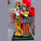 Multicolor Krishna Radha Standing Playing Flute Resin Statue | EnamorarDecor