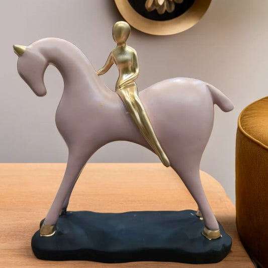 Pink Horse Lady Resin Statue | EnamorarDecor