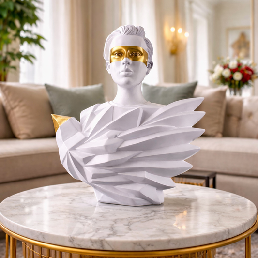 Luxury White Bird Lady Decor Statue | EnamorarDecor