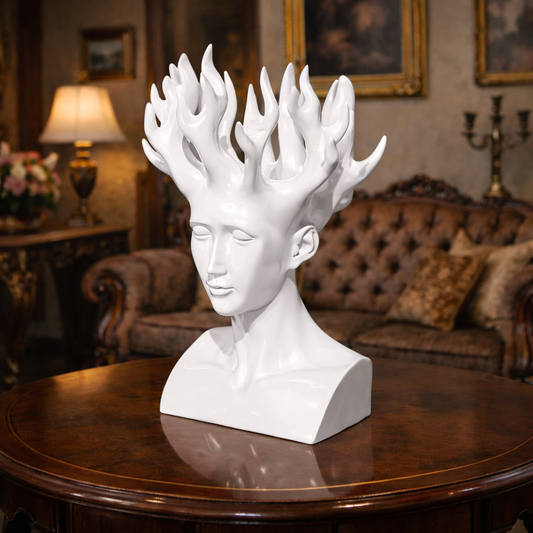 Luxury White Blooming Beauty Decor Sculpture | EnamorarDecor