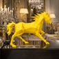 Luxury Yellow Running Hercules Ferrari Horse | EnamorarDecor