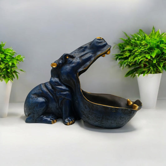 Blue Multipurpose Big Mouth Hippo Storage | EnamorarDecor