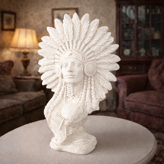 Luxury White Afro Lady Decor Statue | EnamorarDecor