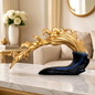 Luxury Golden Blue 7 Running Horses Showpiece | EnamorarDecor