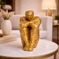 Luxury Golden Mosaic Thinking Man Abstract Statue | EnamorarDecor