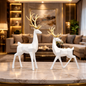 Luxury White Reindeer Set Showpiece | EnamorarDecor