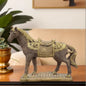 Wooden Finish Horse Resin Statue | EnamorarDecor
