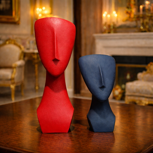 Luxury Red & Black Euro Face Decor Set | EnamorarDecor