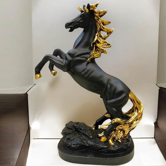 Horse Standing on Hind Legs Sculpture (Black) | EnamorarDecor
