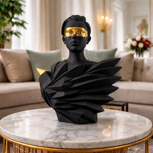 Luxury Black Bird Lady Decor Statue | EnamorarDecor