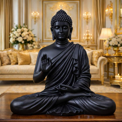 Luxury Big Black Buddha Statue | EnamorarDecor