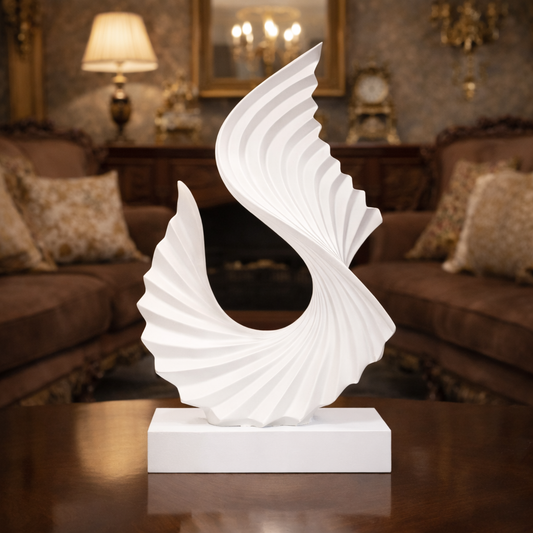 Luxury White Twisted Tale Showpiece | EnamorarDecor