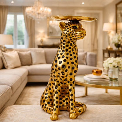 Luxury Big Golden Cheetah Statement Decor | EnamorarDecor
