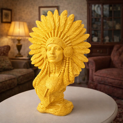 Luxury Yellow Afro Lady Decor Statue | EnamorarDecor