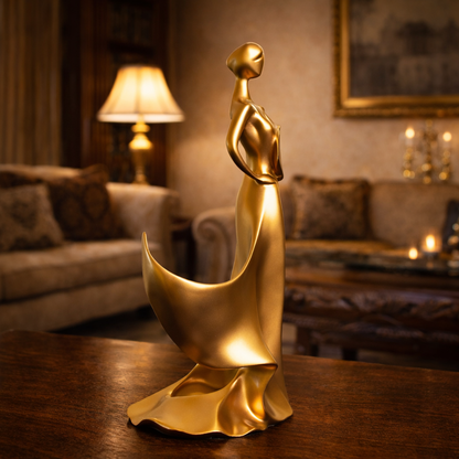 Luxury Golden Wine Bottle Holder Lady | EnamorarDecor