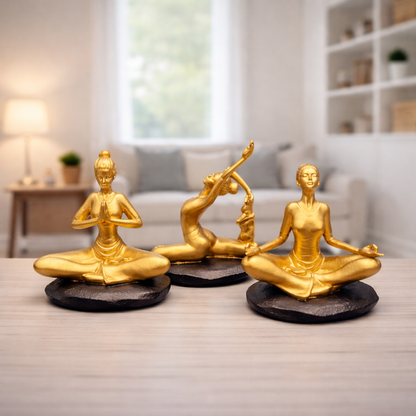 Luxury Golden Yoga Ladies Decor Set | EnamorarDecor
