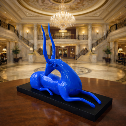 Luxury Indigo Blue Big Deer Table Decor | EnamorarDecor