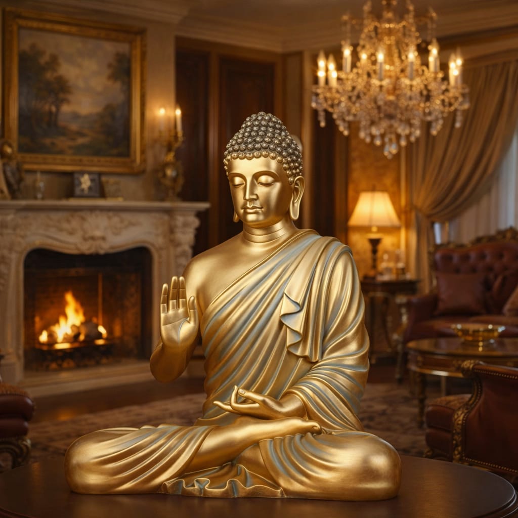 Luxury Big Golden Buddha Statue | EnamorarDecor