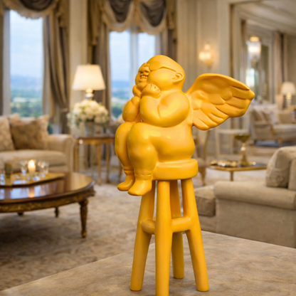 Luxury Yellow Ladder Angel Showpiece | EnamorarDecor