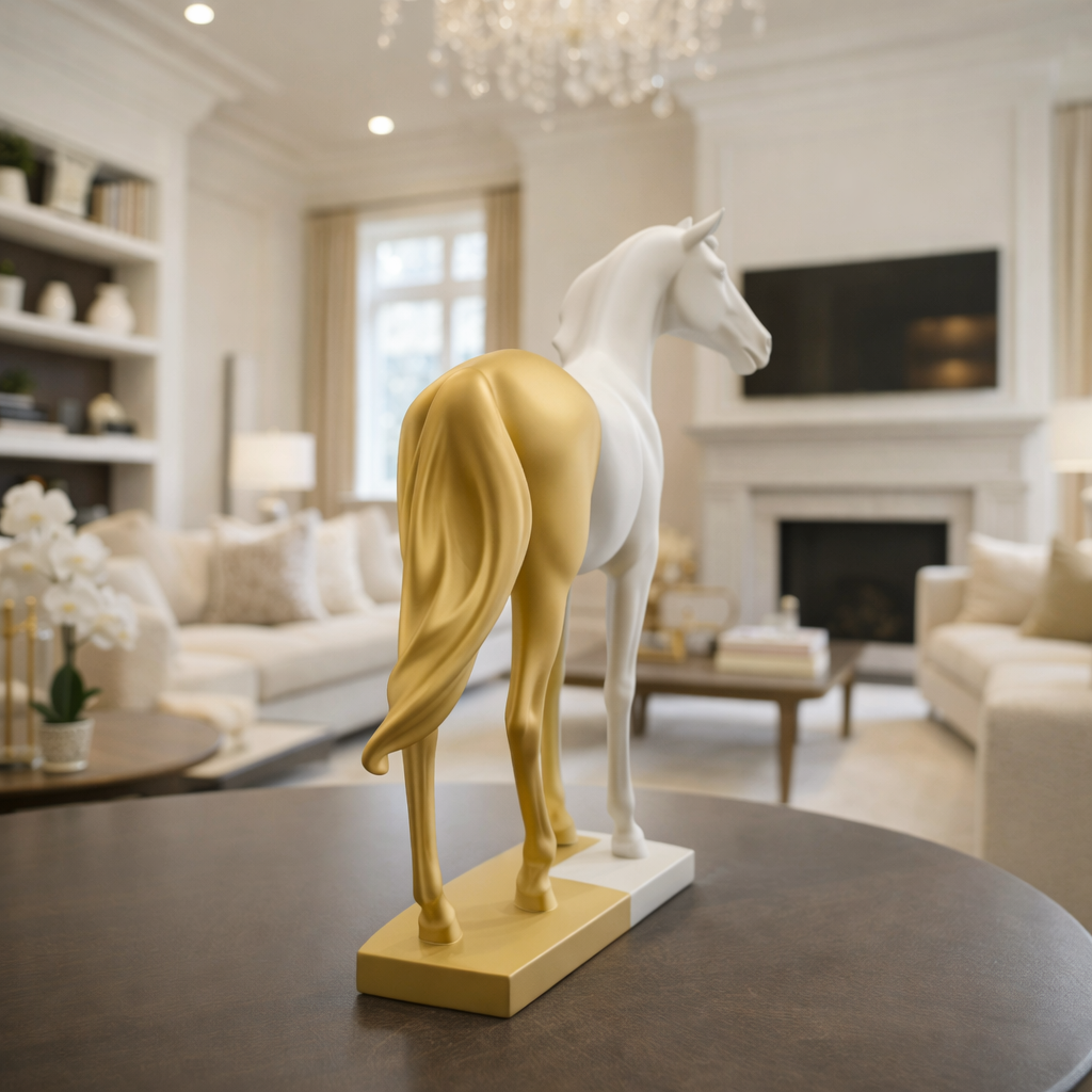 Ace of Spade White Luxury Horse Decor | EnamorarDecor