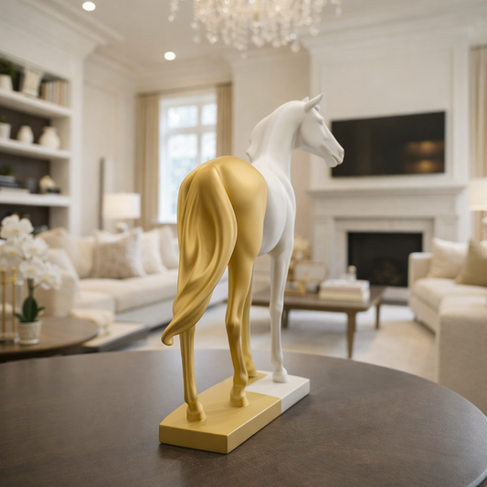 Ace of Spade White Luxury Horse Decor | EnamorarDecor